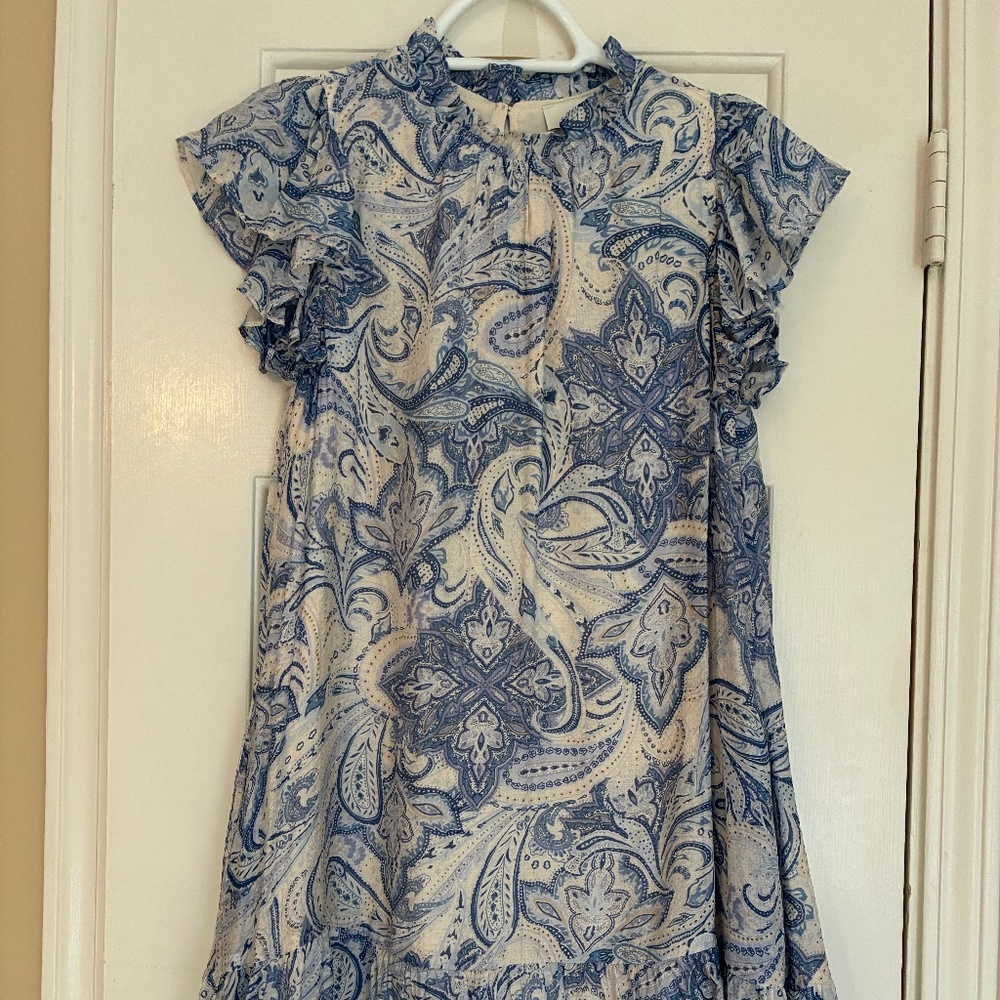NWT Pinch blue paisley print dress size S